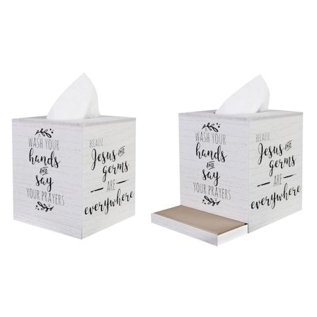 Jesus & Germs Tissue Box Cover