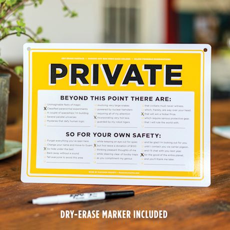 Dry-Erase Private Sign