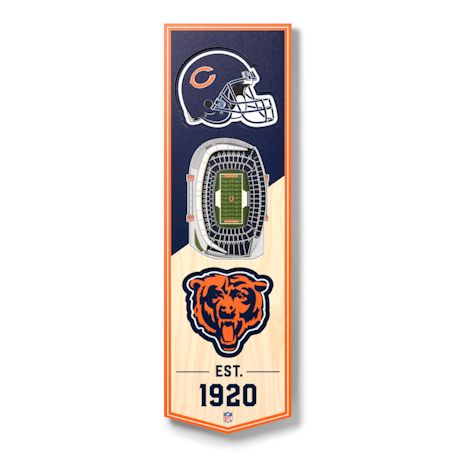 3-D NFL Stadium Banner-Chicago Bears