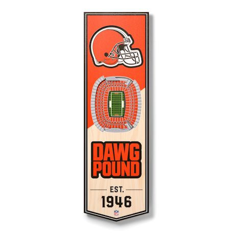 3-D NFL Stadium Banner-Cleveland Browns