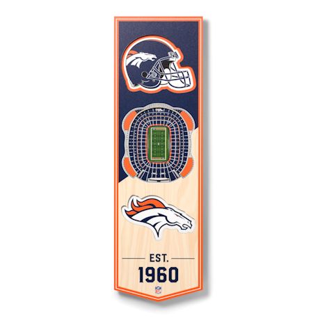 3-D NFL Stadium Banner-Denver Broncos