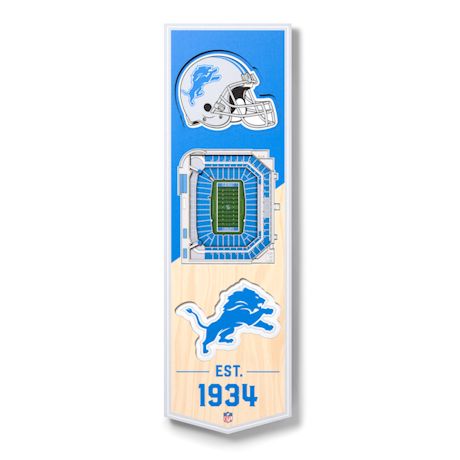 Product image for 3-D NFL Stadium Banner-Detroit Lions