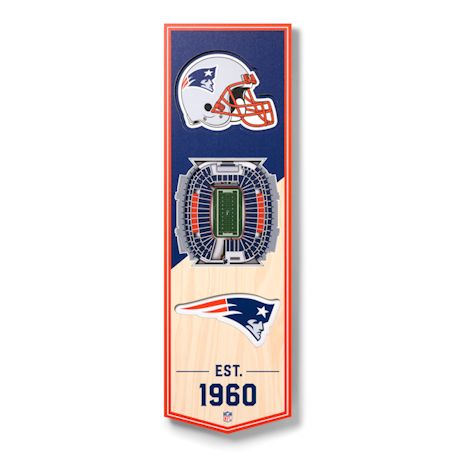 3-D NFL Stadium Banner-New England Patriots