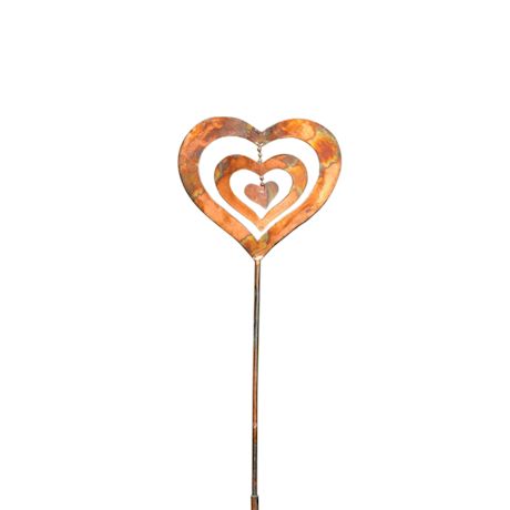 Product image for Triple Spinning Heart Garden Stake