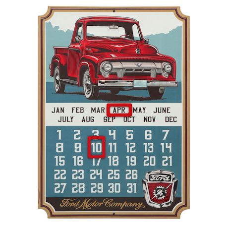 Vintage Red Truck Perpetual Calendar