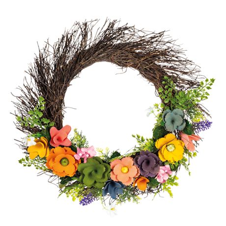 Rustic Twigs And Blooms Wreath