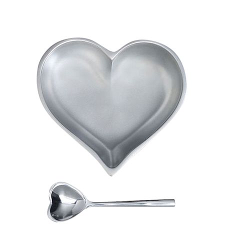 Birthstone Colors Heart Dish & Spoon