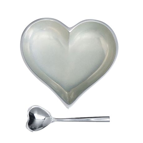 Birthstone Colors Heart Dish & Spoon