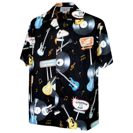 Product image for Rock-And-Roll Guitar Hawaiian Shirt