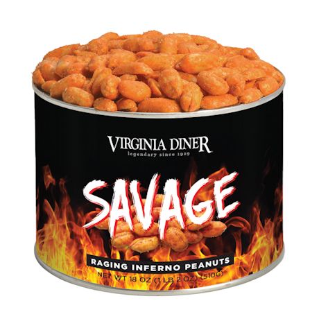 Hot & Savory Virginia Peanuts 18 oz Tins