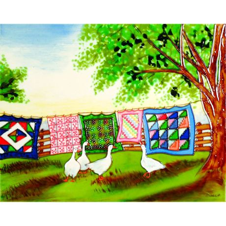Country Quilts Art Tile