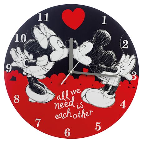 Minnie And Mickey 'All We Need' Clock