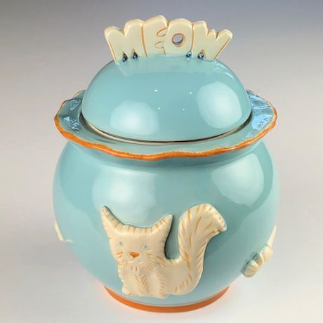 Handmade Cat Treat Jar