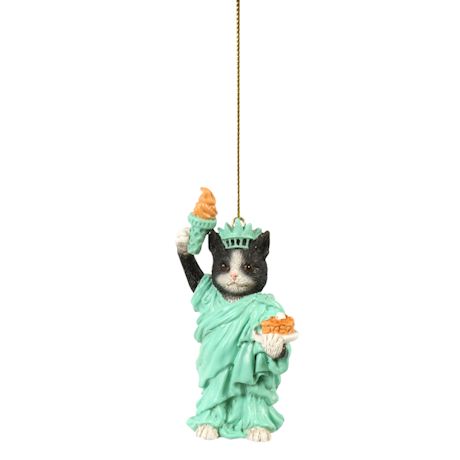 International Cat Ornaments - Statue Of Liberty