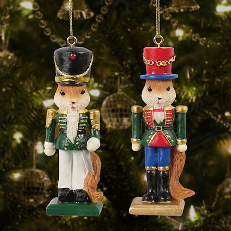 Product image for Squirrel Nutcracker Ornaments - Set of 2