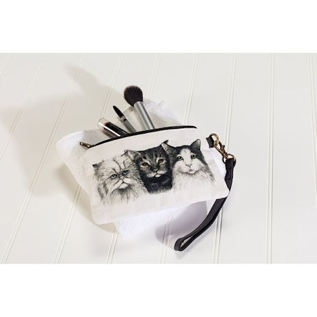 Cat-Trio Pouch With Strap