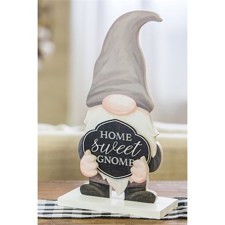 Gnome Holiday Table Sign With Interchangeable Icons