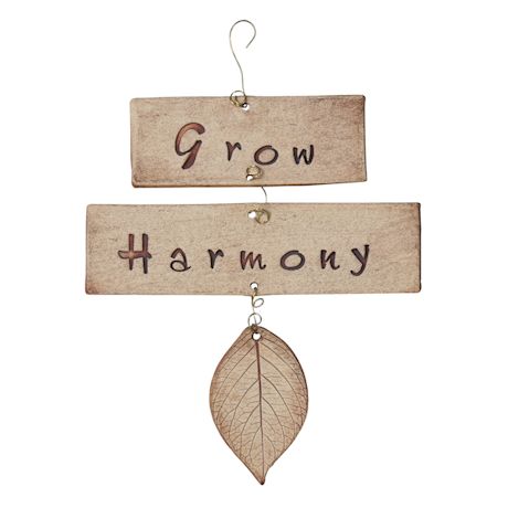 Grow Harmony Stoneware Garden Plaque
