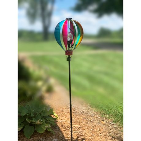 Product image for Hot Air Balloon Solar Spinner Stake