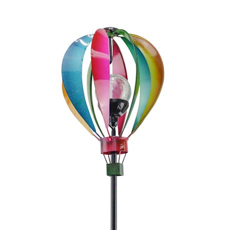 Product image for Hot Air Balloon Solar Spinner Stake