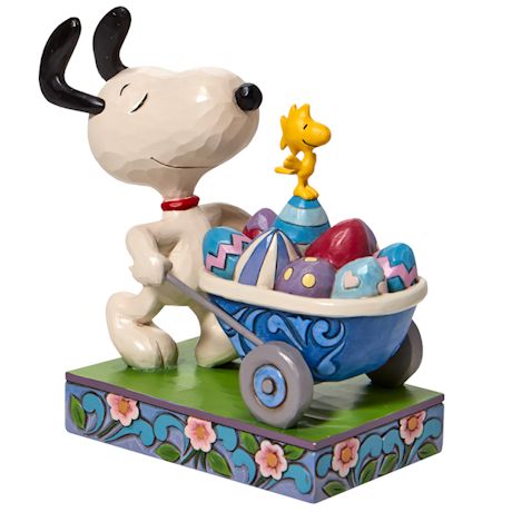 Snoopy Easter Wheelbarrow Figurine
