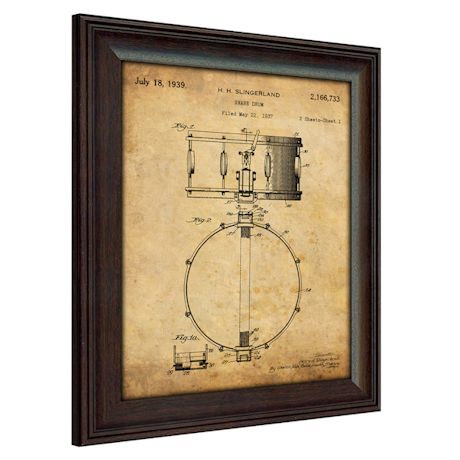 Product image for Framed 1937 Snare Drum Patent