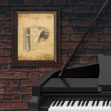 Product image for Framed 1928 Grand Piano Patent
