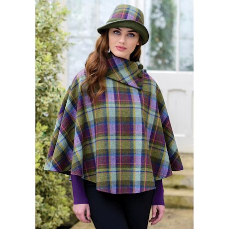 Product image for Poncho-Style Tweed Wraps