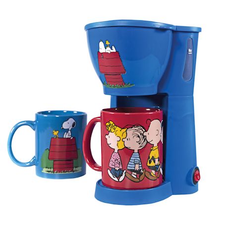 Peanuts 1-Cup Coffee Maker With Mugs