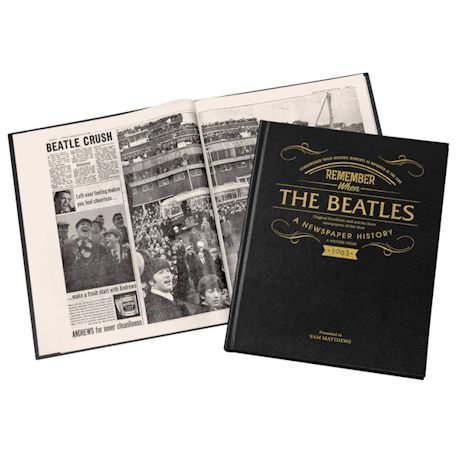 Personalized Beatles Biography Newspaper Book