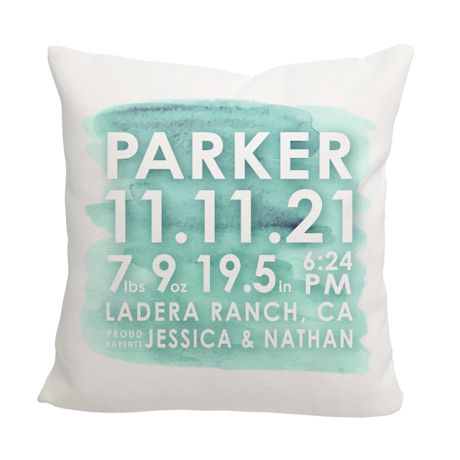 Personalized Birth Announcement Pillows