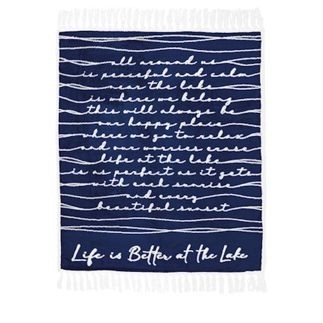 Life Is Better At The Lake Plush Throw