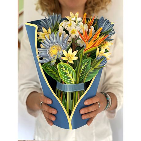 Product image for Tropical Bloom Life Size Pop-Up Greeting Card