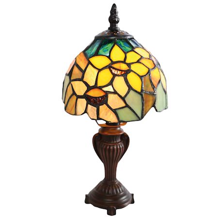 Sunflower Stained-Glass Accent Lamp
