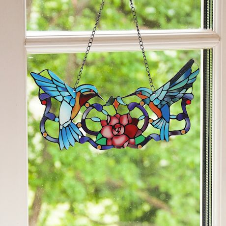Hummingbird Glass Suncatcher