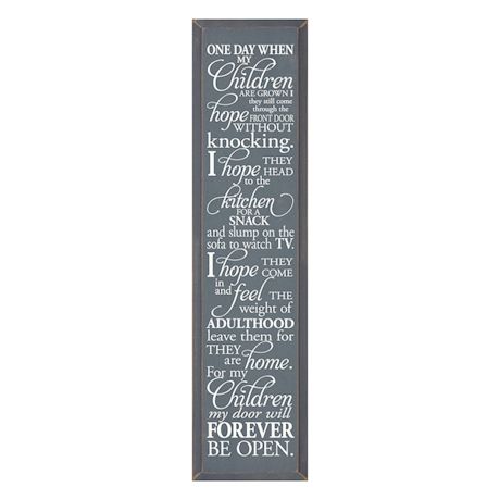 When My Children Are Grown Wall Sign