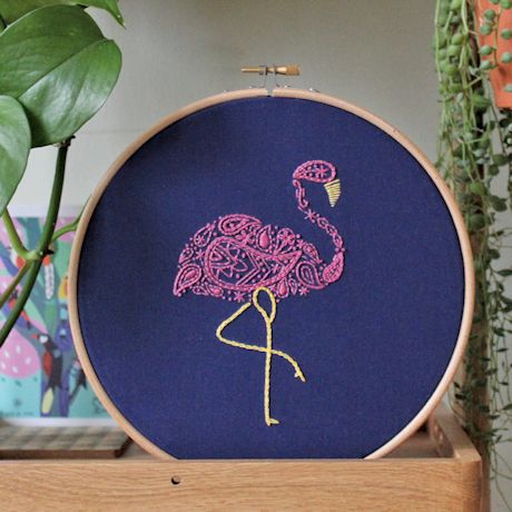 Flamingo Embroidery Kit