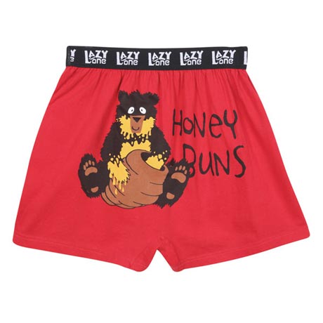 Honey Buns Funny Boxers with Bear in Cotton with Elastic Waist