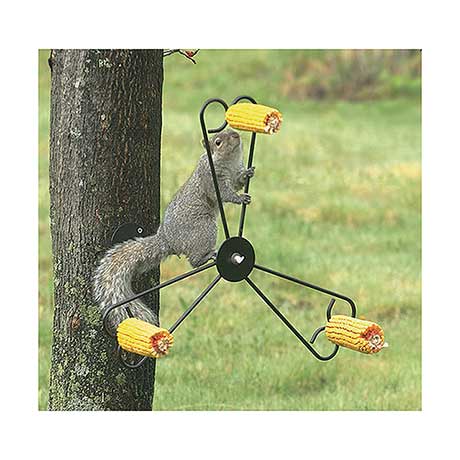 Spinning Squirrel Feeder Rotates Food by Whirley