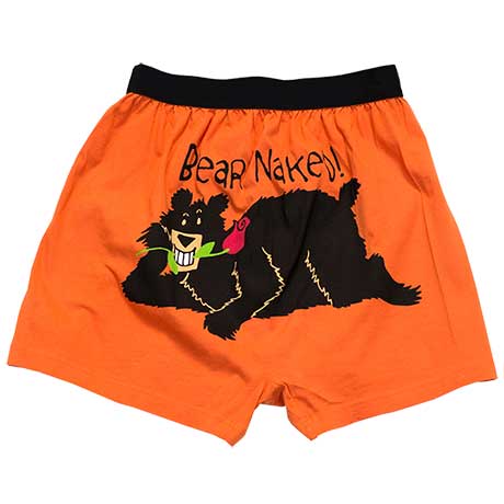 Bear Naked Funny Boxers in Cotton with Elastic Waist