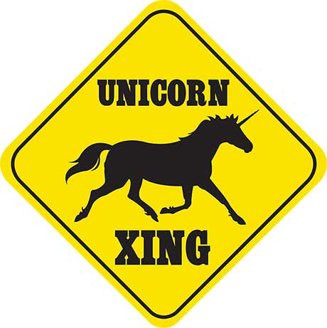 Crossing Unicorn Sign