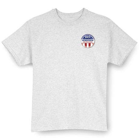 Personalized Vote "Your Name" For President Small Button Shirt