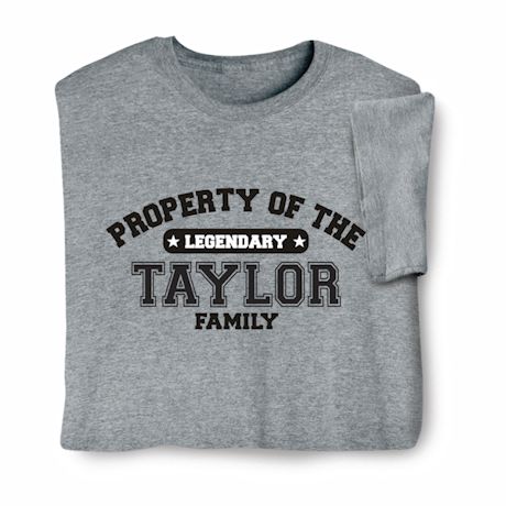 Personalized Property of "Your Name" Athletic Shirt