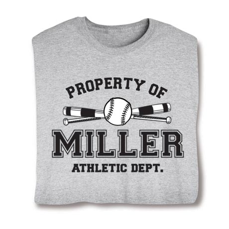 Personalized Property of "Your Name" Softball T-Shirt or Sweatshirt