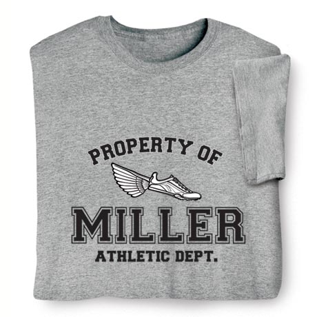 Personalized Property of "Your Name" Track & Field T-Shirt or Sweatshirt