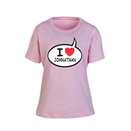 Personalized I Love "Your Name" Speech Balloon Shirt