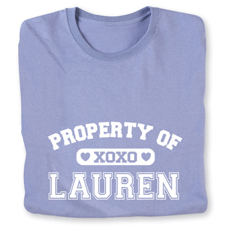 Personalized Property of "Your Name" XoXo T-Shirt or Sweatshirt