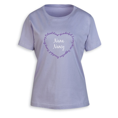 Personalized "Your Name" Heart Shaped Attributes Shirt - Two Lines