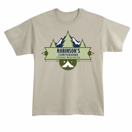 Product image for Personalized "Your Name" Camp Ground T-Shirt or Sweatshirt