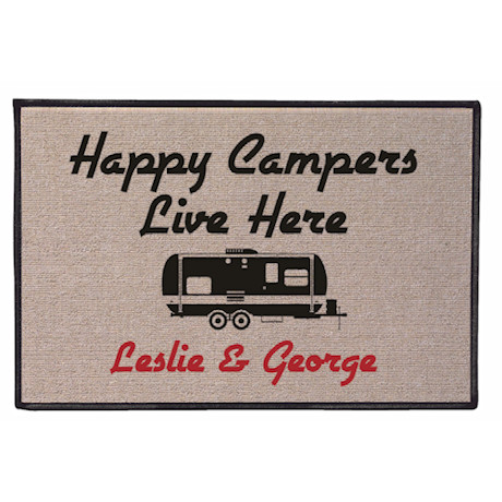 Personalized Happy Campers Mat